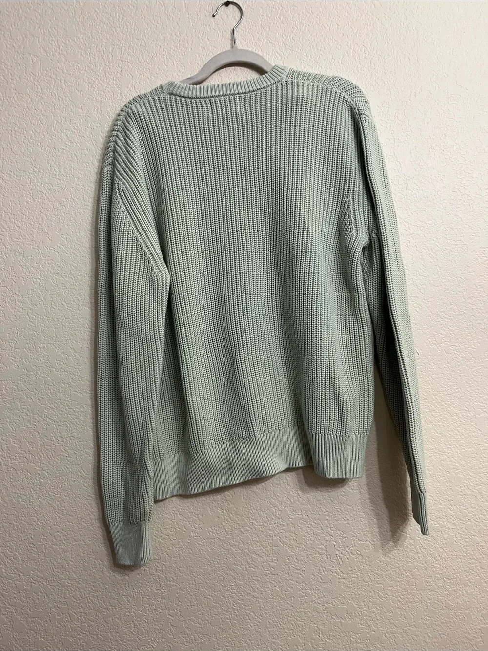 Effulgence Chunky Ribbed Knit Crewneck Sweater Pale Mint